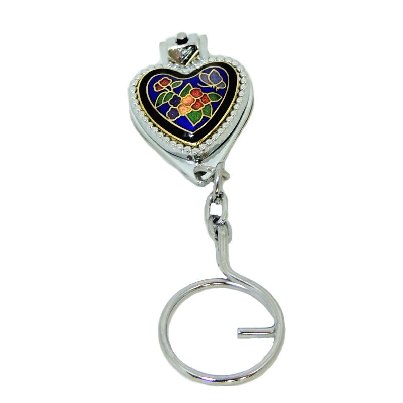 enamel heart-shaped nail clipper key chain